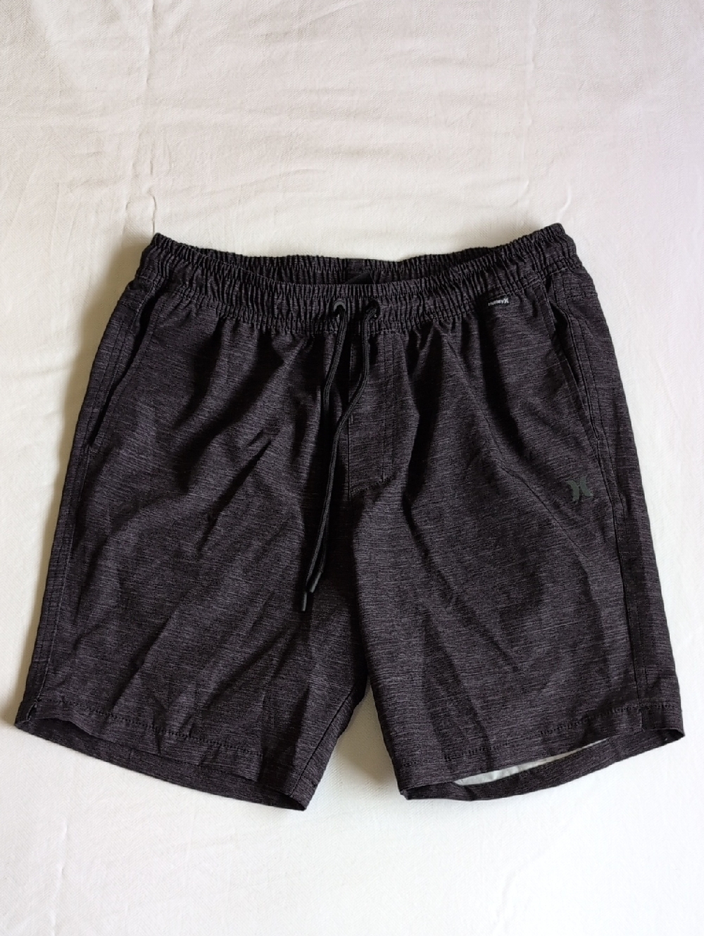 hurley men's swim trunks charcoal gray heather size small